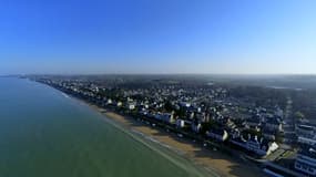 La plage de Jullouville, dans la Manche