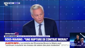 Pour Bruno Le Maire, la rupture de contrat de sous-marins par l'Australie "est une rupture de contrat moral"