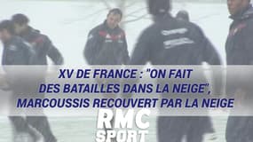 XV de France : "On fait des batailles dans la neige", Marcoussis recouvert par la neige