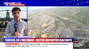 Feu fixé dans l'Aude: le récit du survol de la zone par l’hélicoptère de BFMTV
