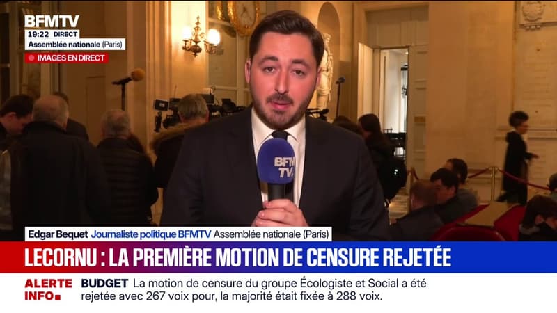 La motion de censure déposée contre Sébastien Lecornu par la gauche non socialiste rejetée par l'Assemblée nationale
