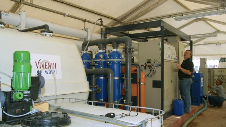 L'unité de dessalement d'eau de mer installé à Rogliano en 2002.