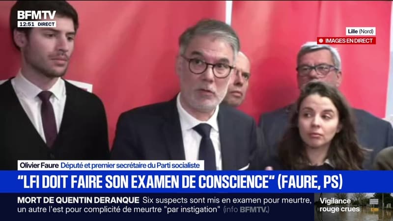 Mort de Quentin Deranque: "Nous ne devons pas précéder la justice", rappelle Olivier Faure
