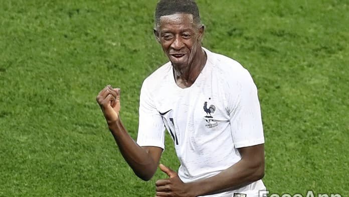 Ousmane Dembélé avec FaceApp