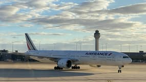 Un avion d'Air France sur le tarmac de l'aéroport Washington-Dulles, aux Etats-Unis. 