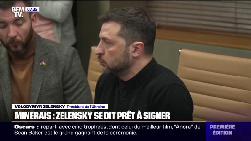 Volodymyr Zelensky toujours prêt à signer l'accord sur les minerais avec les États-Unis