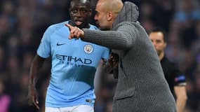 Benjamin Mendy et Pep Guardiola