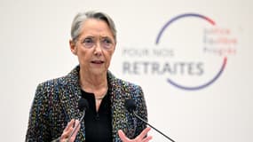 Elisabeth Borne présente le projet de réforme des retraites, le 10 janvier 2023.