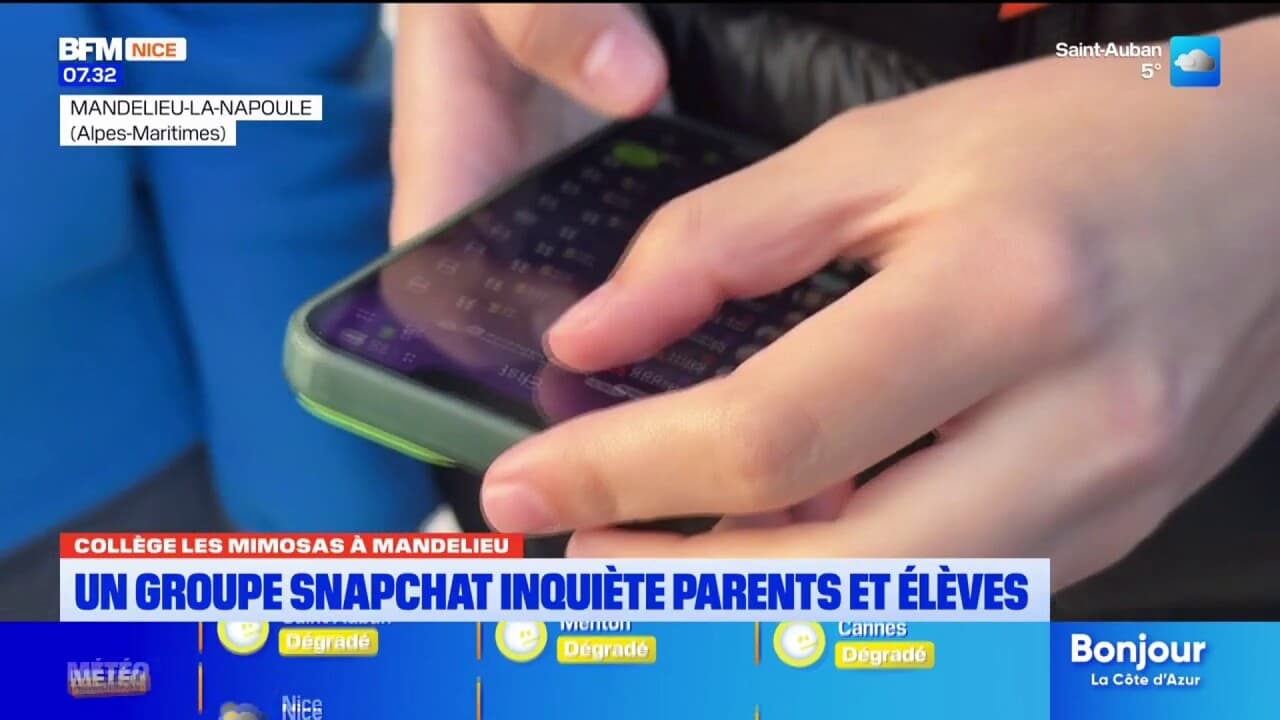 Mandelieu : un groupe Snapchat inquiète les parents et les élèves du collège des Mimosas