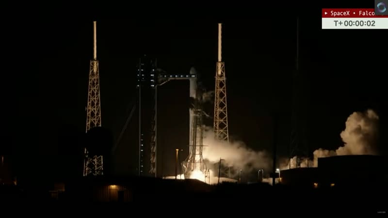 Les images du décollage de l'astronaute Sophie Adenot à bord de la fusée Falcon 9