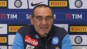 Maurizio Sarri en conférence de presse