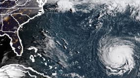 L'image satellite montrant l'ouragan Florence près de la côte est des Etats-Unis, dans l'océan Atlantique.