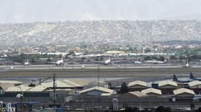 Des avions de ligne sur le tarmac de l'aéroport de Kaboul, le 14 août 2021 en Afghanistan