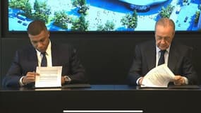 Mbappé et Pérez, à Madrid le 16 juillet 2024