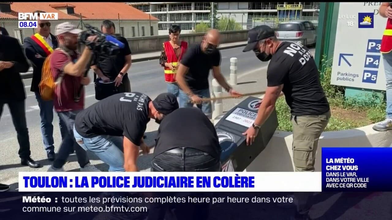 Toulon manifestation de policiers contre la réforme de la police