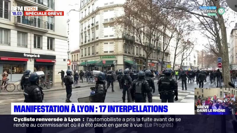 Manifestation contre la réforme des retraites : 17 interpellations à Lyon