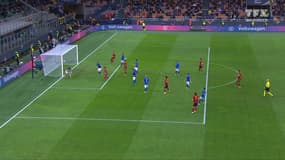 L'erreur de Donnarumma lors du match Italie-Espagne, à Milan le 6 octobre 2021
