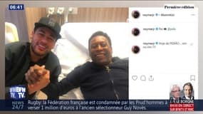 Neymar a rendu visite à Pelé à l'hôpital américain de Neuilly