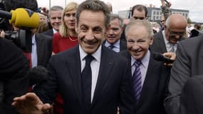 Nicolas Sarkozy a remis la Légion d'honneur à Claude Birraux (à droite).