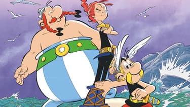 Détail de la couverture du nouvel album d'Astérix, La Fille de Vercingétorix.
