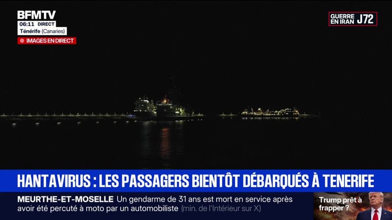 Hantavirus: les passagers du MV Hondius bientôt débarqués à Tenerife