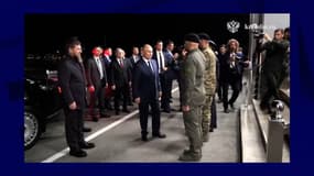 Ramzan Kadyrov accueille Vladimir Poutine en Tchétchénie le 20 août 2024