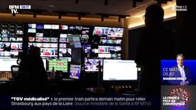 En coulisses, la régie de BFMTV a également dû s'adapter aux mesures de sécurité 