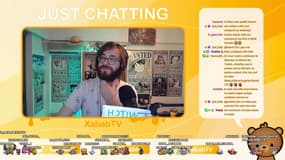 Baptiste, alias XababTV en live sur sa chaîne Twitch.