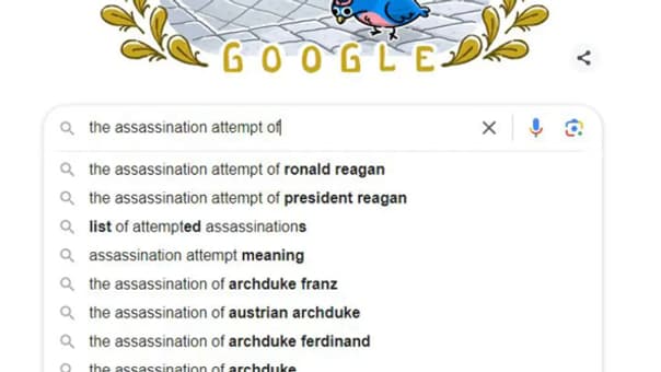 Les suggestions de Google sur la tentative d'assasinat de Donald Trump.