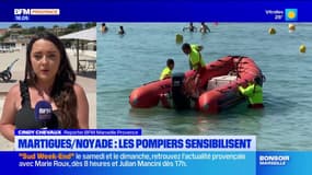 Martigues: les pompiers sensibilisent sur les plages aux risques de noyade