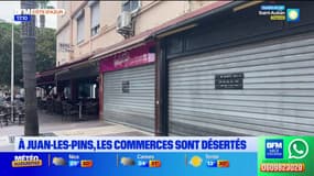 Juan-les-Pins: les commerces sont désertés dans certaines rues de la ville