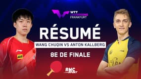 Résumé : Le numéro 1 mondial toujours en plein doute ? Wang Chuqin vs Kallberg (WTT Francfort)