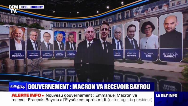 Formation du gouvernement: Emmanuel Macron va recevoir à nouveau François Bayrou à l'Élysée dans l'après-midi