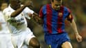 Luis Enrique avec le Barça en duel avec Claude Makelele