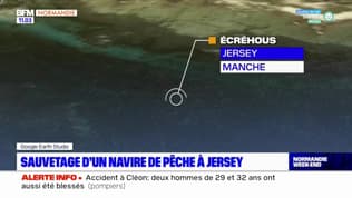 Manche: sauvetage d'un navire de pêche à Jersey