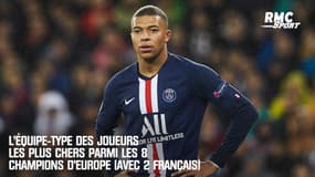 L’équipe-type des joueurs les plus chers parmi les 8 champions d’Europe (avec 2 Français)