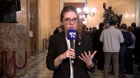 Aurore Bergé sur BFMTV depuis l'Assemblée nationale, ce 12 novembre 2024.