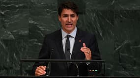 Justin Trudeau, Premier ministre du Canada, lors de son discours à l'Assemblée générale de l'ONU, le 21 septembre 2017