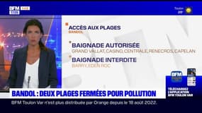 Bandol: deux plages fermées pour pollution