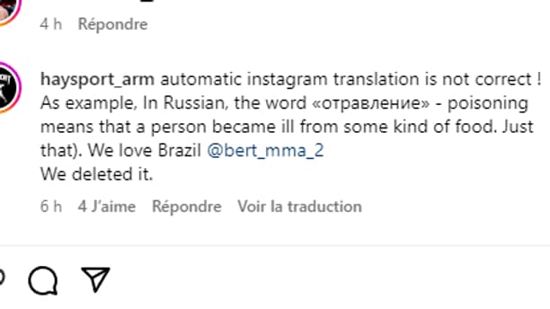 haysport_arm, l'équipe de management, s'explique sur le quiproquo. haysport_arm, l'équipe de management, s'explique sur le quiproquo.