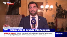 "C'est une déroute, une gifle, un camouflet, particulièrement pour Gérald Darmanin": Julien Odoul, député RN, réagit à la motion de rejet du projet de loi immigration