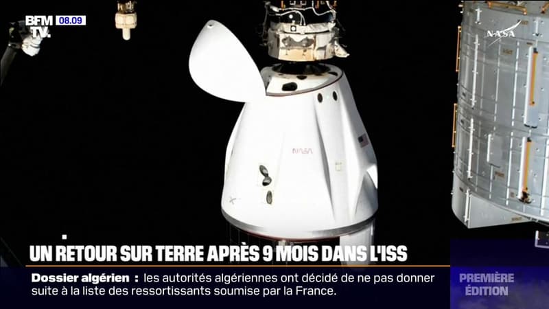 Les images du départ des deux astronautes américains, coincés pendant neuf mois dans l'ISS