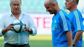 Jean-Claude Dassier, Guy Stéphan et Didier Deschamps à l'OM