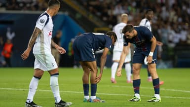 Bradley Barcola lors de la Supercoupe d'Europe entre le PSG et Tottenham, le 13 août 2025 à Udine