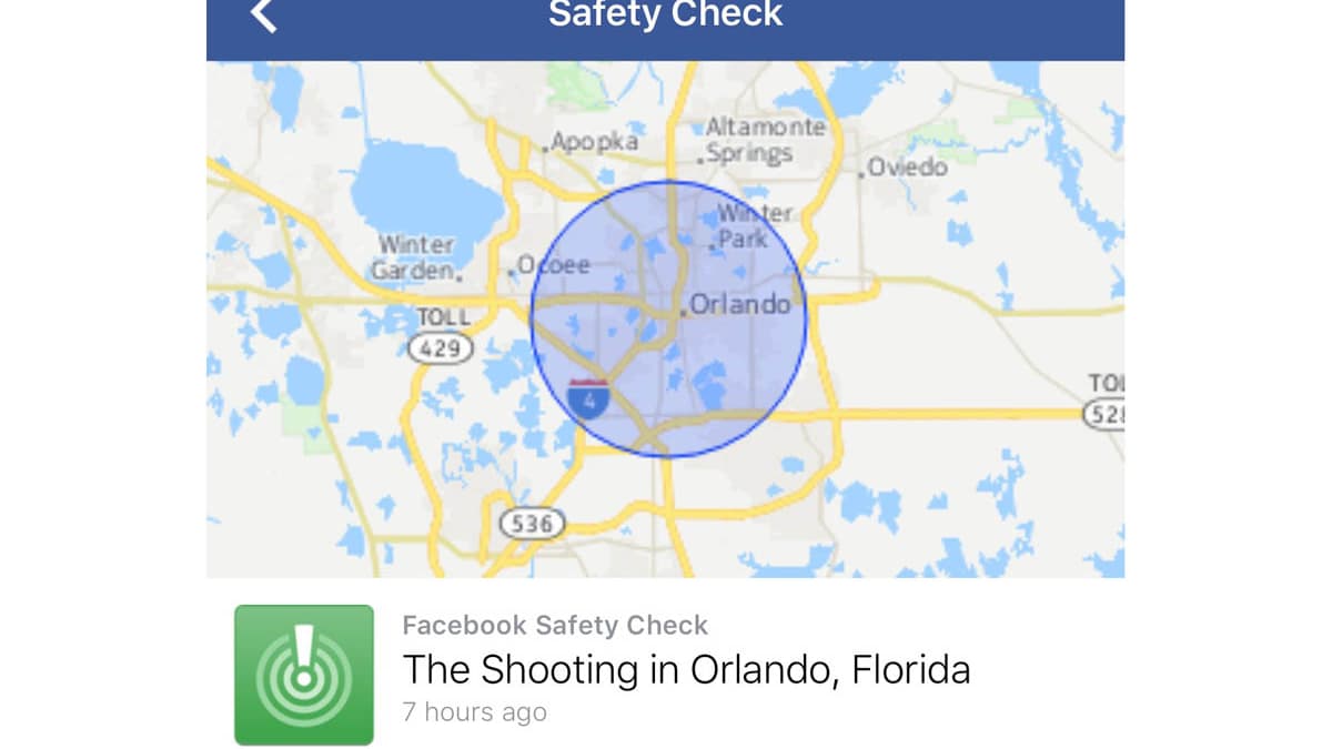 La version mobile du Safety Check de Facebook. La version mobile du Safety Check de Facebook.