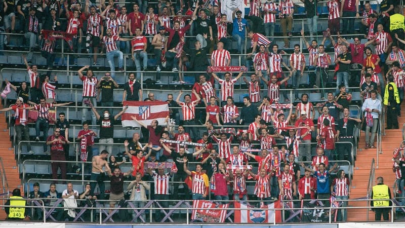 Les supporters de l'Atlético de Madrid