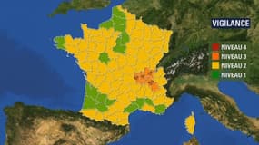 Quatre départements de la région Rhône-Alpes étaient encore en vigilance orange jusqu'à 10h ce samedi matin.