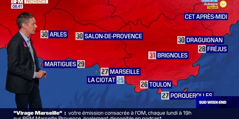 Météo Provence: un dimanche estival, 26°C à Toulon et 27°C à Marseille