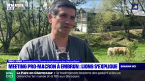 Présent à un meeting pro-Macron à Embrun, Eric Lions s'explique