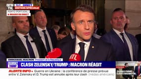 Emmanuel Macron, sur l'Ukraine: "Il faut remercier ceux qui ont aidé et il faut respecter ceux qui, depuis le début, se battent"